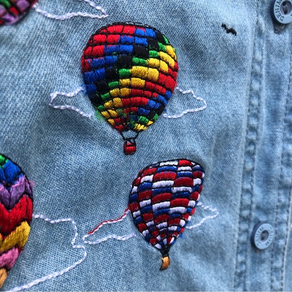 Albuquerque International Balloon Fiesta Embroidered Denim Button Shirt - Medium - Picture 8 of 15